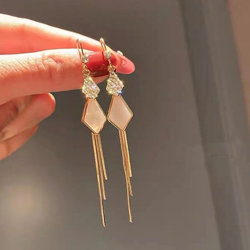 Tassel Strip Ear Rings Goddess Temperament