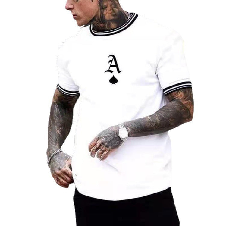 New Men's Casual Round Neck Short Sleeve T-shirt