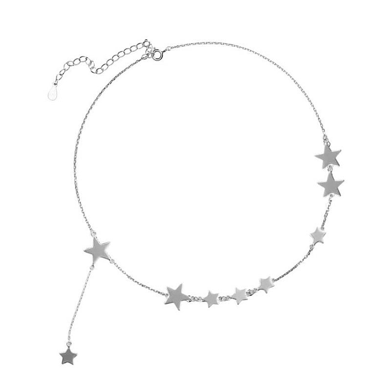 Star necklace female short clavicle necklace
