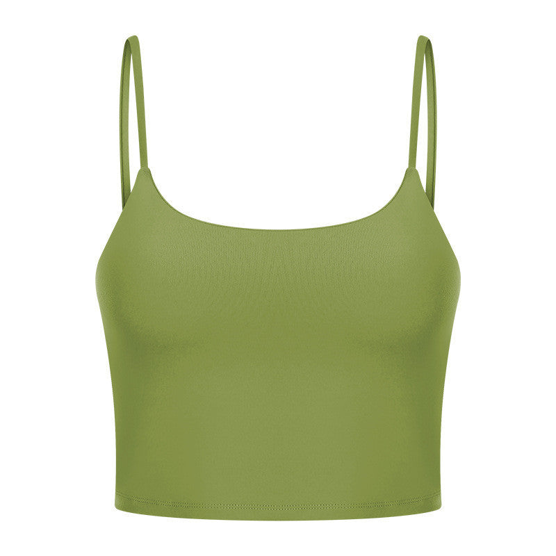 Sexy Beautiful Back Yoga Wear Gathers Gym Camisole
