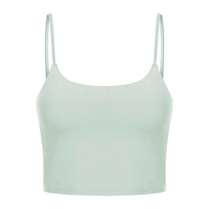 Sexy Beautiful Back Yoga Wear Gathers Gym Camisole