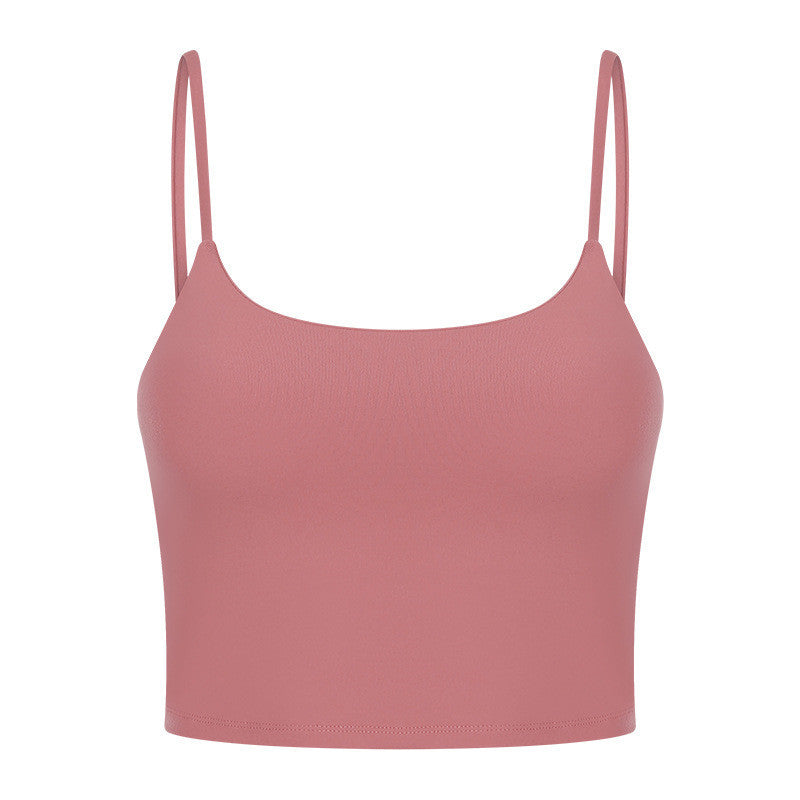 Sexy Beautiful Back Yoga Wear Gathers Gym Camisole