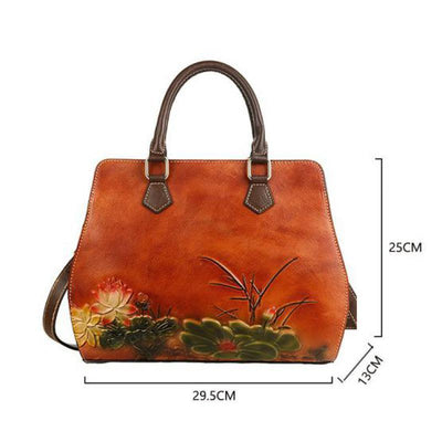 Cowhide Handbags Cross-Border Retro Ladies Handbags