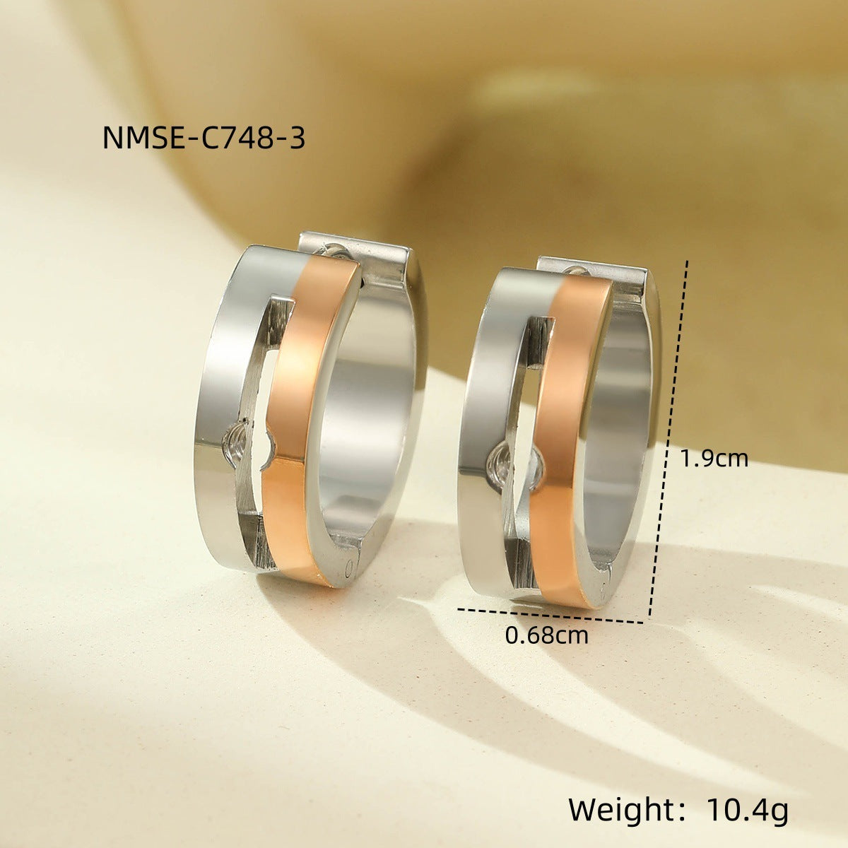 Diamond Titanium Steel Earrings