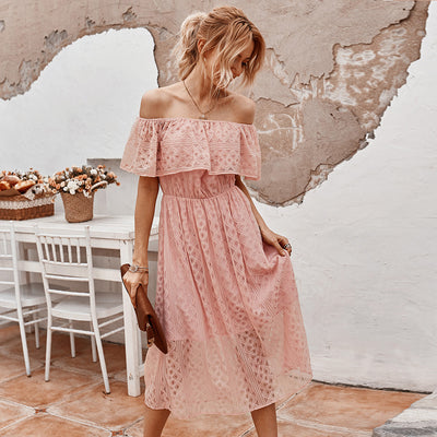 Off shoulder dress cut out sexy dress