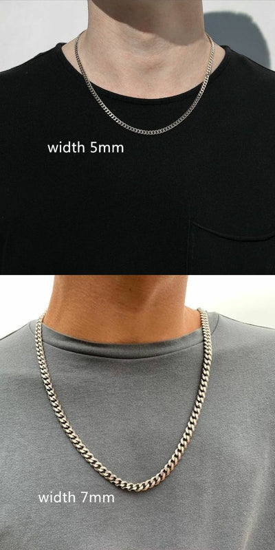 Necklace Chain Luxury Men Boy Jewelry Elegant Gold Color