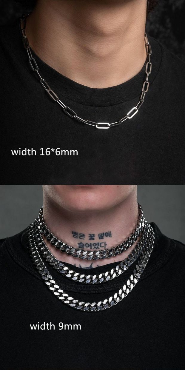 Necklace Chain Luxury Men Boy Jewelry Elegant Gold Color