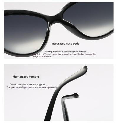 Personality Inlay Leather Polarized Sun Glasses Retro