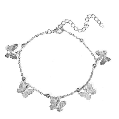 Fashion Ornament New Beach Foot Ornaments Hollow Butterfly Handmade Anklet For Women