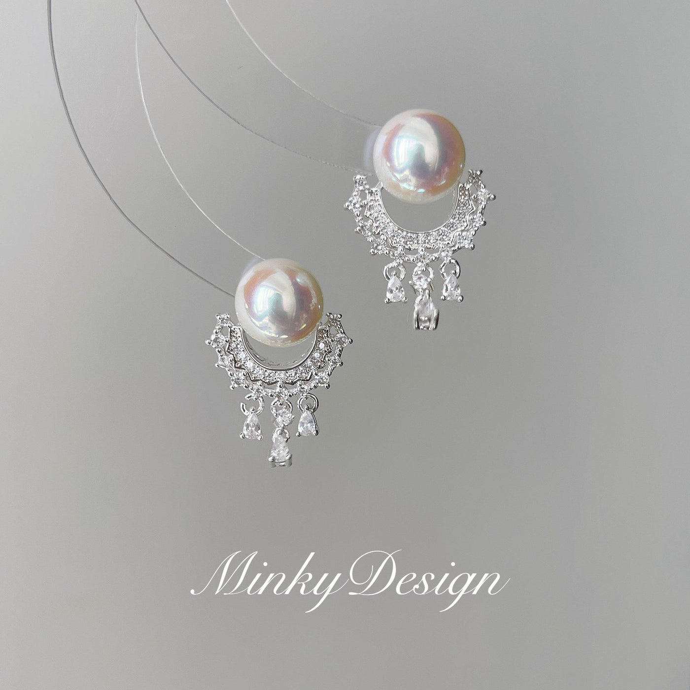 High-grade Earrings Elegant Graceful Small And Exquisite Water Drop Tassel Earrings