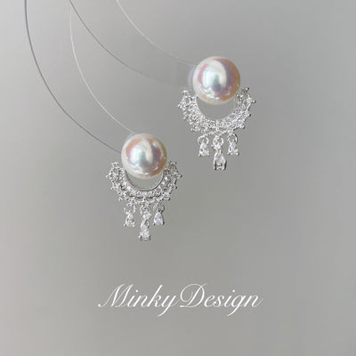 High-grade Earrings Elegant Graceful Small And Exquisite Water Drop Tassel Earrings