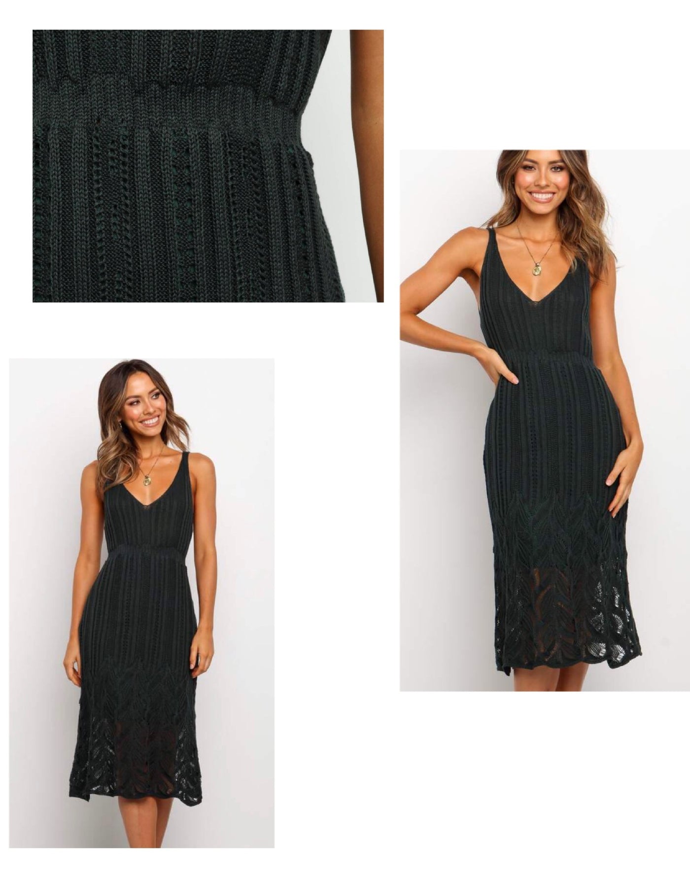 Knitted stretch high waist sexy cami dress