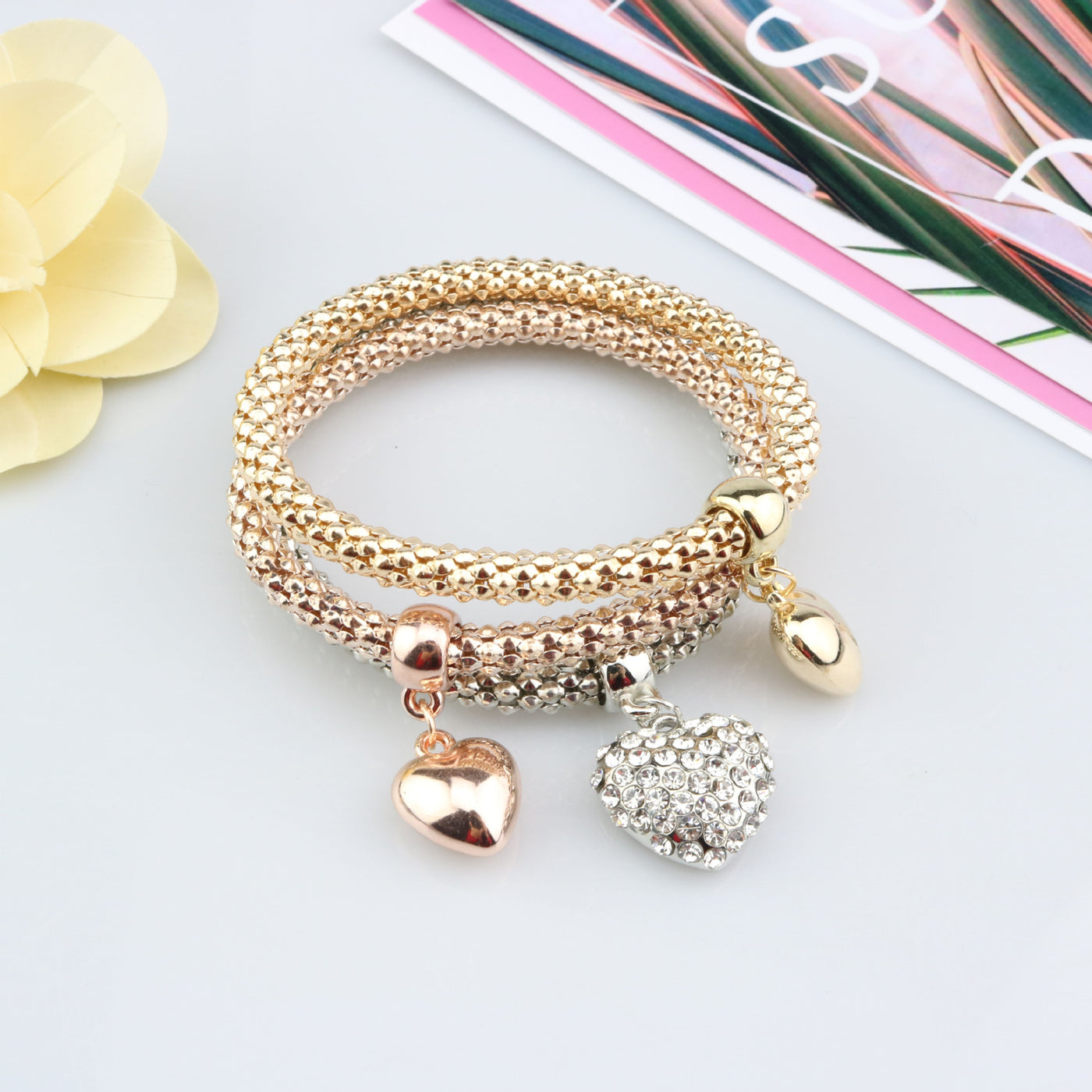 Fashion Personality New Heart Bracelet Suit