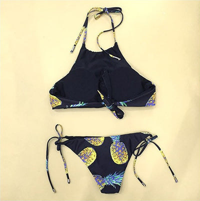 Pineapple Print Swimsuit Bikinis Suit