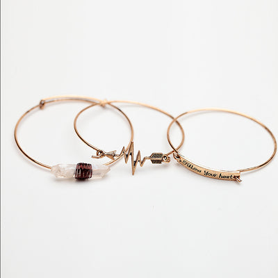 Vintage natural stone combination bracelet