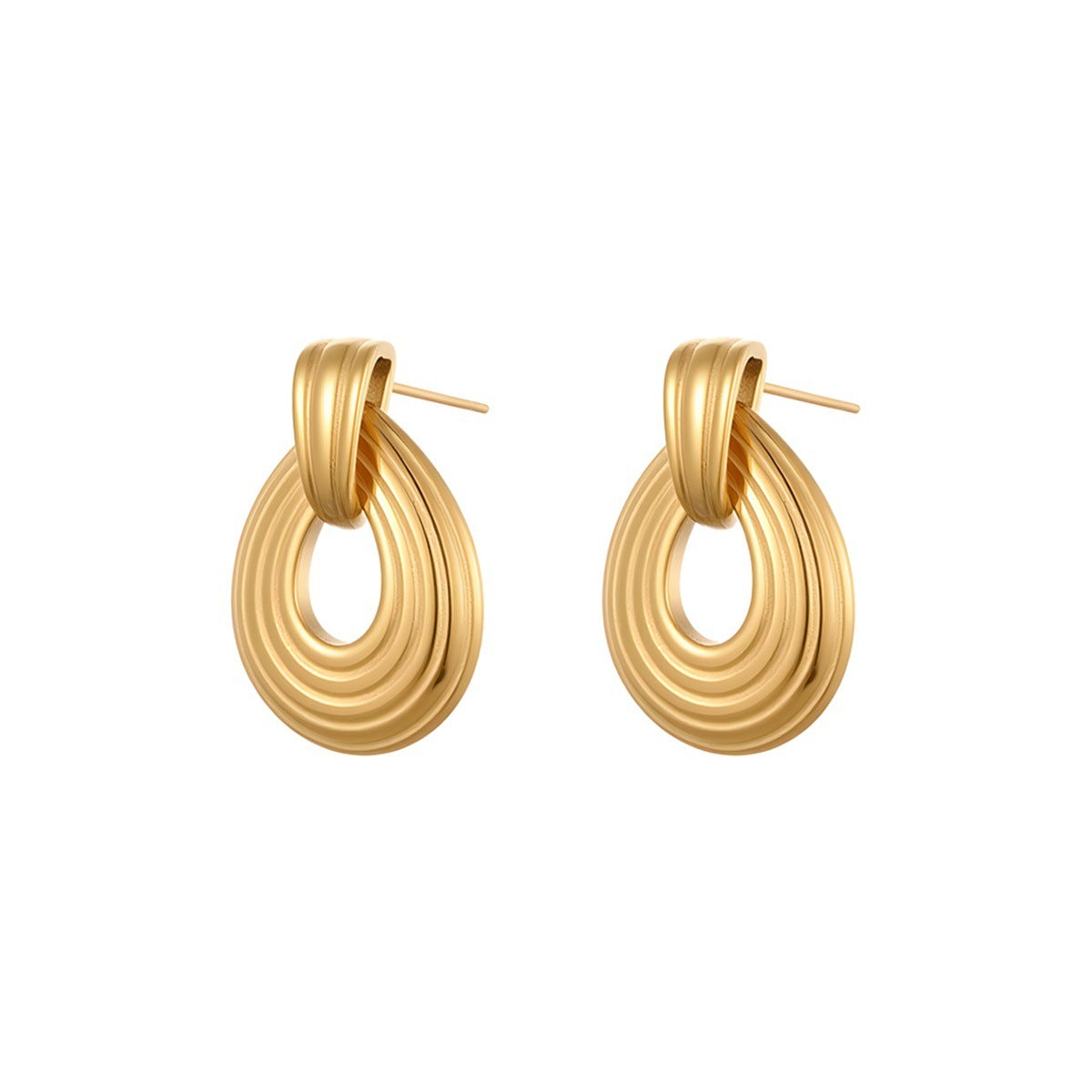 Ring Texture Earrings Non-fading