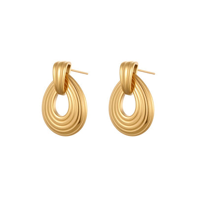 Ring Texture Earrings Non-fading