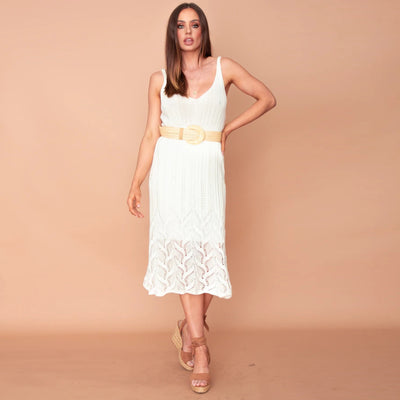 Knitted stretch high waist sexy cami dress