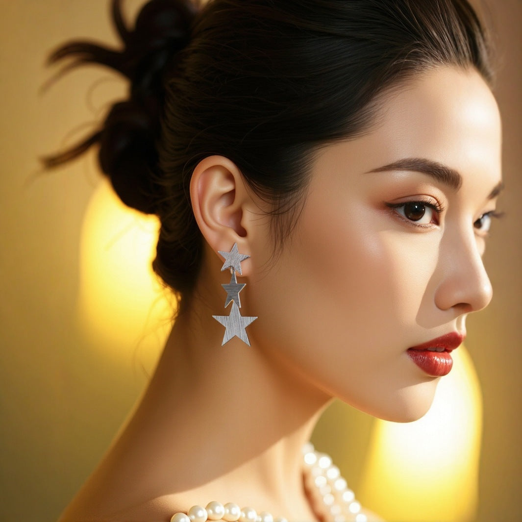 Fashionable Slimming Pentagram Earrings