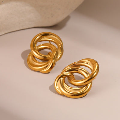 Minimalist Geometric Earrings Circle Does Not Fade
