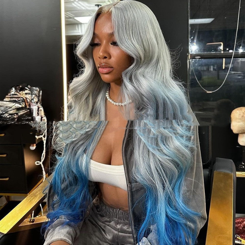 Gradient Color Headgear Gray Blue Female