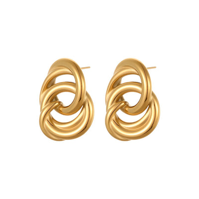 Minimalist Geometric Earrings Circle Does Not Fade