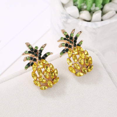 Sweet And Fresh Set Zircon Fruit Earrings