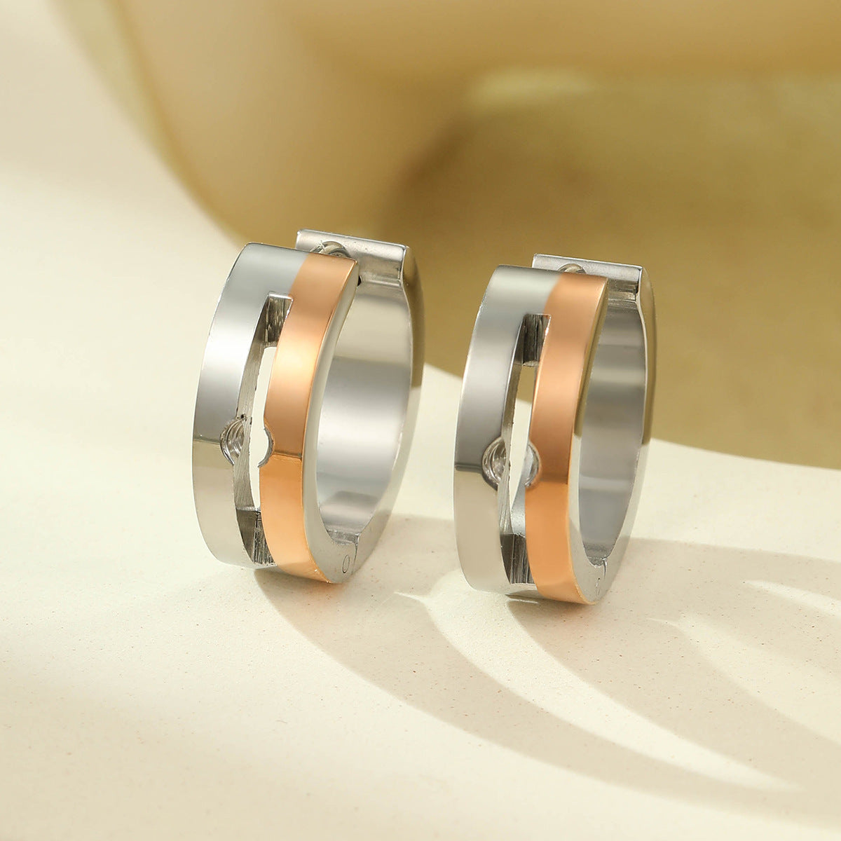 Diamond Titanium Steel Earrings