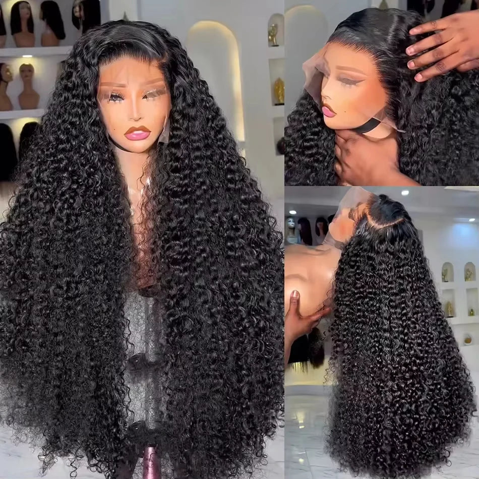Curly 30 40 Inch 250% HD 13x6 Deep Wave Lace Front Human Hair Wigs 5x5 Glueless Ready To Wear Remy Wig 13x4 Lace Frontal Wig