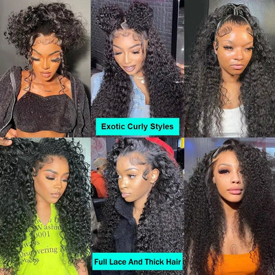 Curly 30 40 Inch 250% HD 13x6 Deep Wave Lace Front Human Hair Wigs 5x5 Glueless Ready To Wear Remy Wig 13x4 Lace Frontal Wig