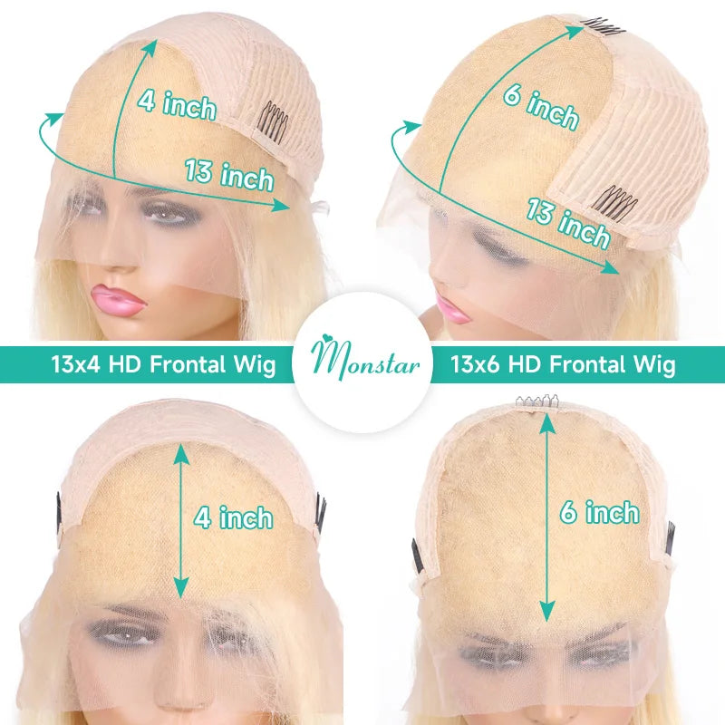 Blonde Wigs 300 Density Lace Wig Human Hair 13x6 Hd Lace Frontal Wig 613 Vietnamese Bone Straight 13x4 Lace Front Wig Human Hair