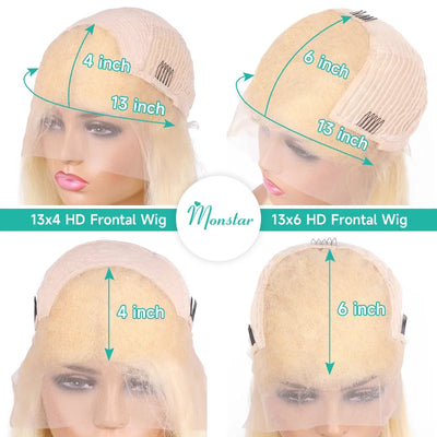 Blonde Wigs 300 Density Lace Wig Human Hair 13x6 Hd Lace Frontal Wig 613 Vietnamese Bone Straight 13x4 Lace Front Wig Human Hair