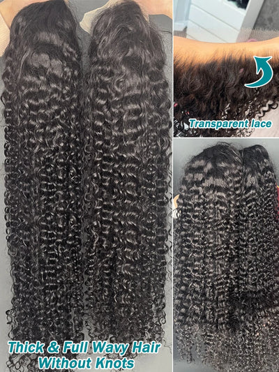 Curly 30 40 Inch 250% HD 13x6 Deep Wave Lace Front Human Hair Wigs 5x5 Glueless Ready To Wear Remy Wig 13x4 Lace Frontal Wig