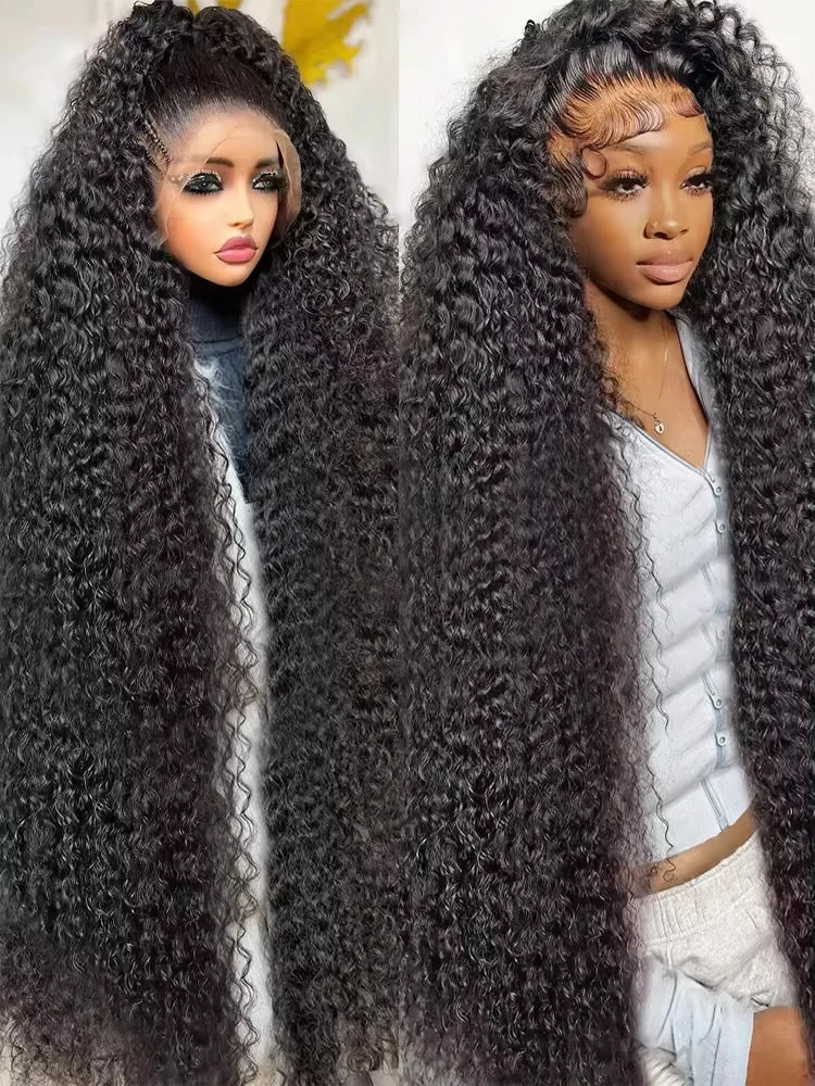 Curly 30 40 Inch 250% HD 13x6 Deep Wave Lace Front Human Hair Wigs 5x5 Glueless Ready To Wear Remy Wig 13x4 Lace Frontal Wig