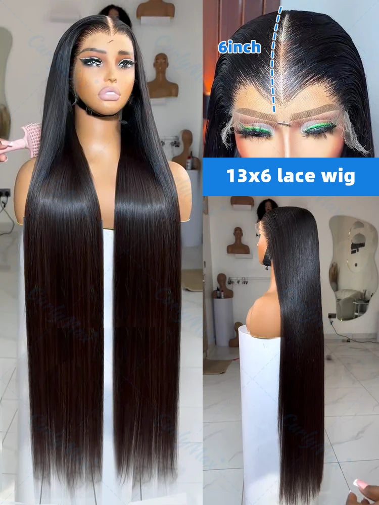 Luvin 30 40 Inch Straight Human Hair Wigs Hd Lace Wig 13x6 Human Hair Bone Straight 13x4 Lace Frontal Human Hair Wigs For Women