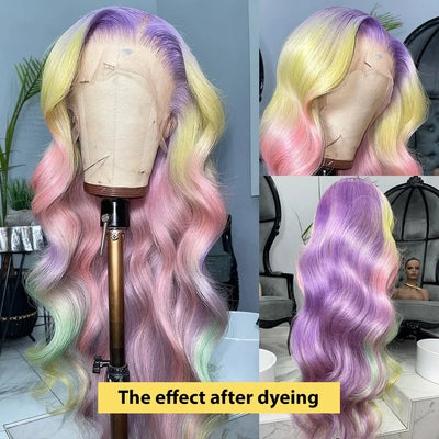 200 Density 13x6 HD Lace Front Human Hair Wigs 613 Honey Blonde Color Body Wave 30 40 Inch 13x4 Lace Frontal Wig For Women