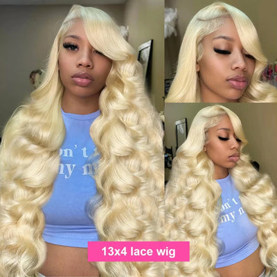 200 Density 13x6 HD Lace Front Human Hair Wigs 613 Honey Blonde Color Body Wave 30 40 Inch 13x4 Lace Frontal Wig For Women