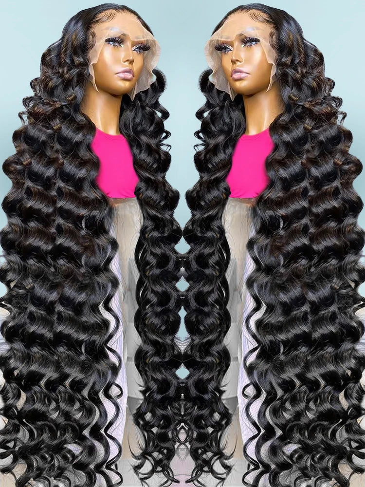 30 40 Inch Loose Deep Wave 13x6 HD Lace Frontal Human Hair Wig Brazilian 13x4 Curly Human Hair Lace Front Wigs Pre Plucked 250%