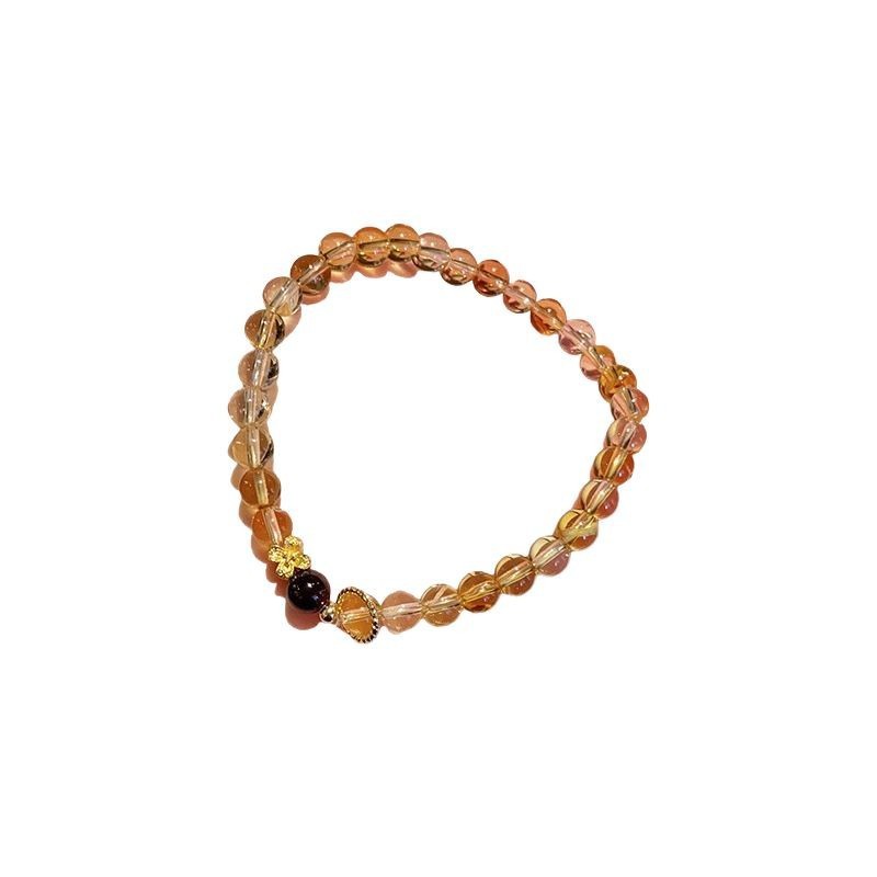 Citrine Agate Flower Bracelet Vintage Graceful And Fashionable