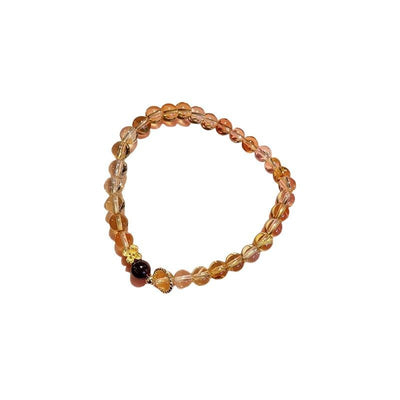 Citrine Agate Flower Bracelet Vintage Graceful And Fashionable