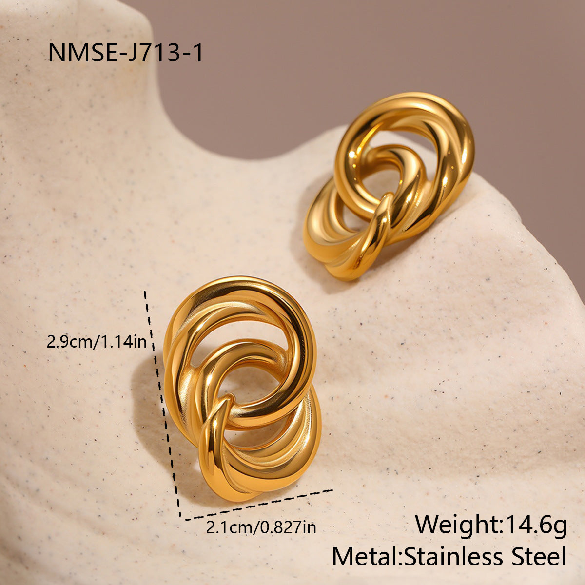 Minimalist Geometric Earrings Circle Does Not Fade