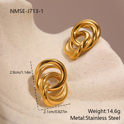 Minimalist Geometric Earrings Circle Does Not Fade