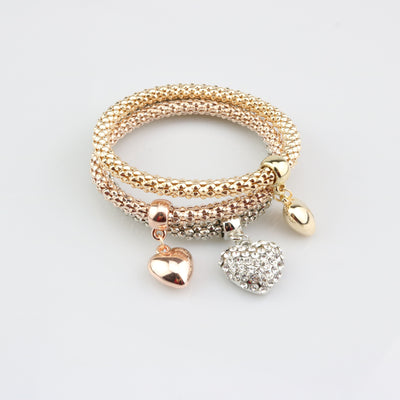 Fashion Personality New Heart Bracelet Suit