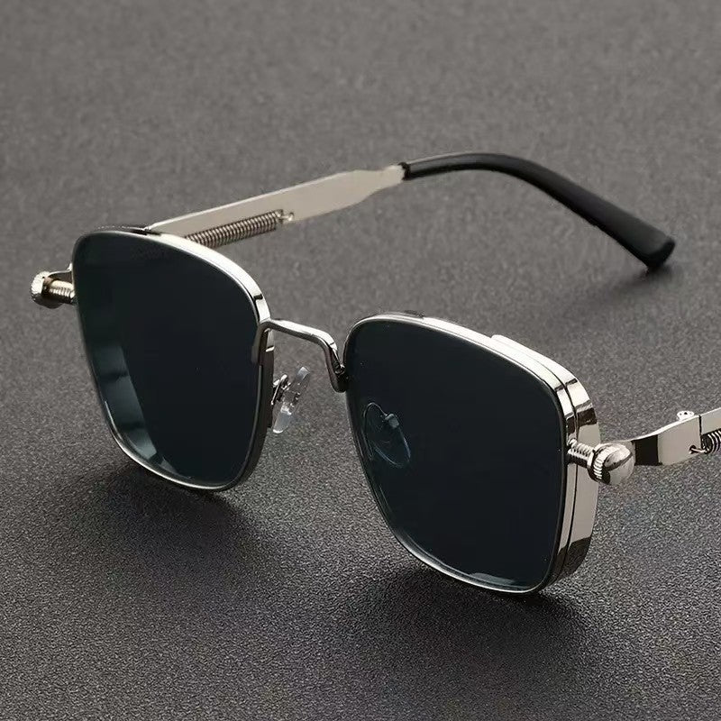 Men's Box Metal Retro UV Sun Glasses