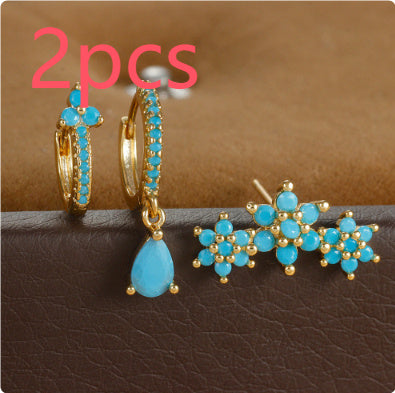 French Style Ear Clip Earings Set For Women